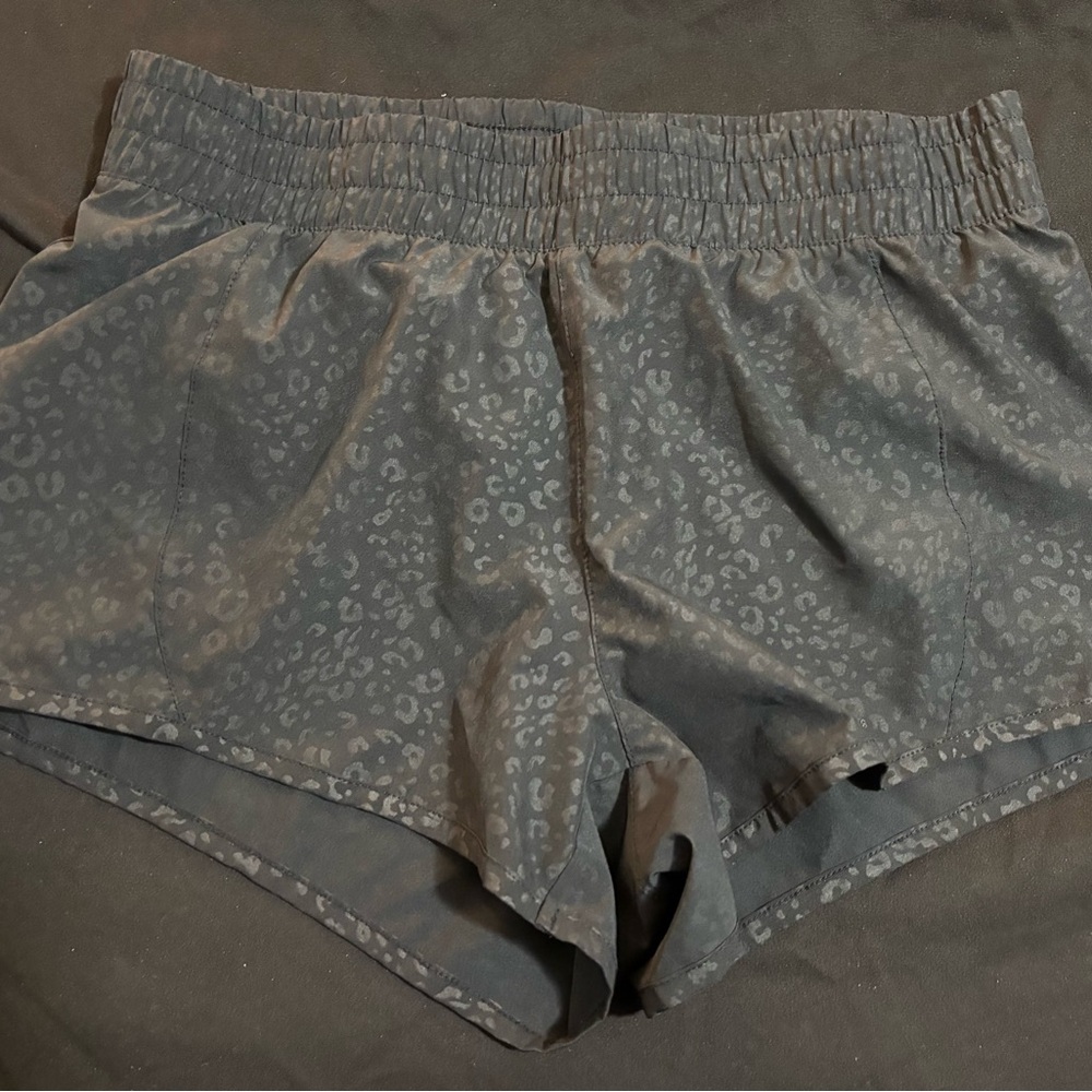 Black Leopard Print Women's Shorts